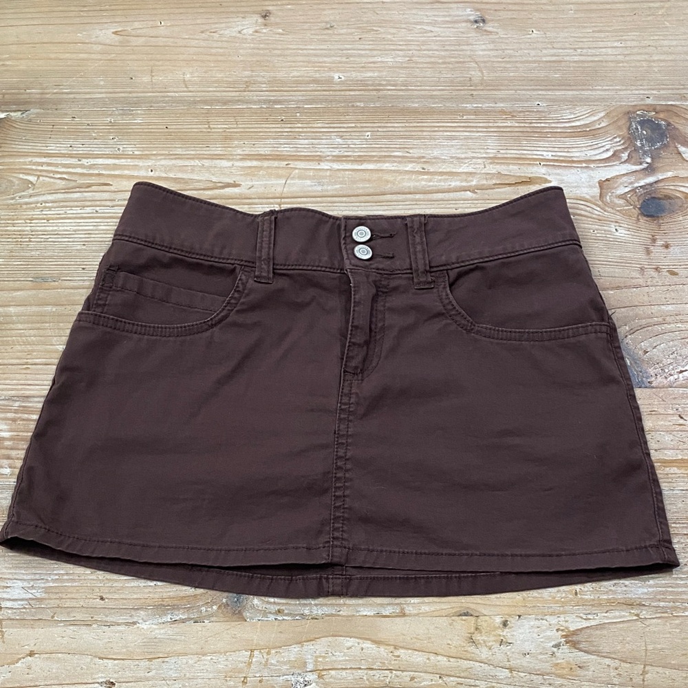 Hollister Dark Brown Mini Skirt